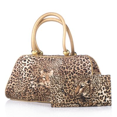 Butler & Wilson Leopard Print Bag & Long Wallet Set - QVC UK