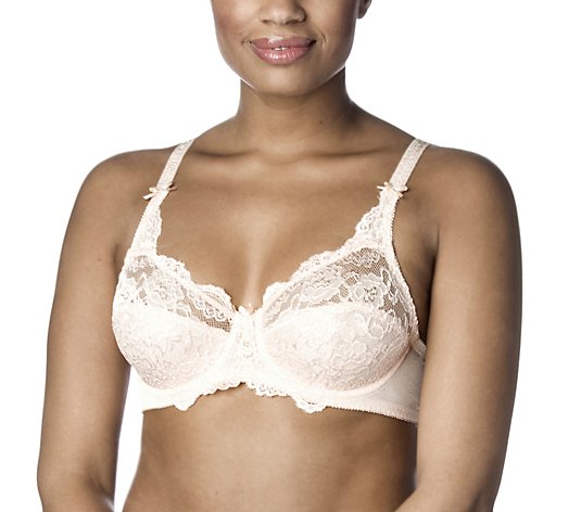 Barely Breezies Vivienne Lace Bra with Ultimair Lining in Peac