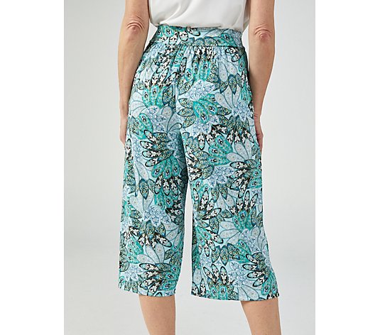 Outlet Kim & Co Printed Brazil Jersey Gaucho Trousers