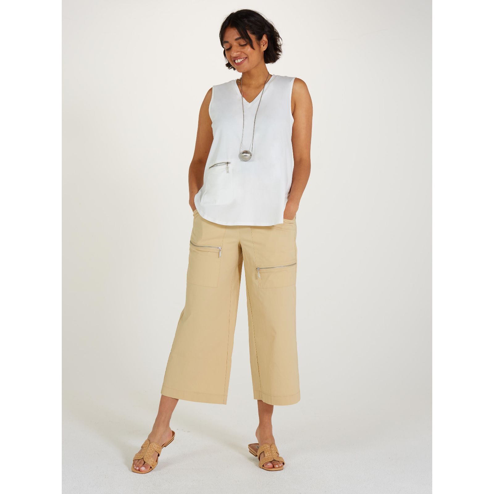 WynneLayers Bengaline Zipper Trousers QVC UK