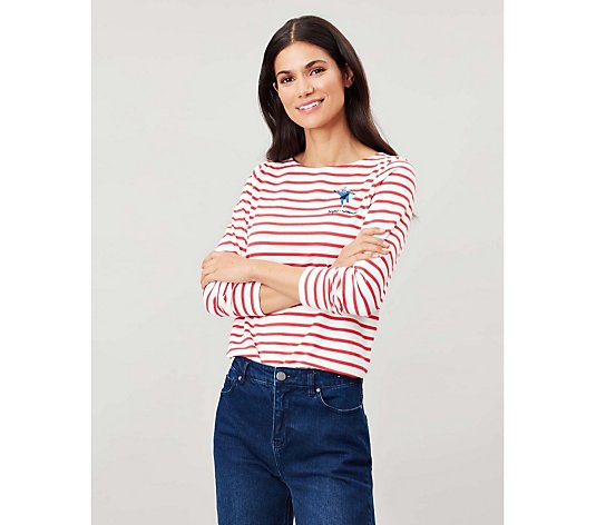 Joules Harbour Top Embroidery Detail - QVC UK