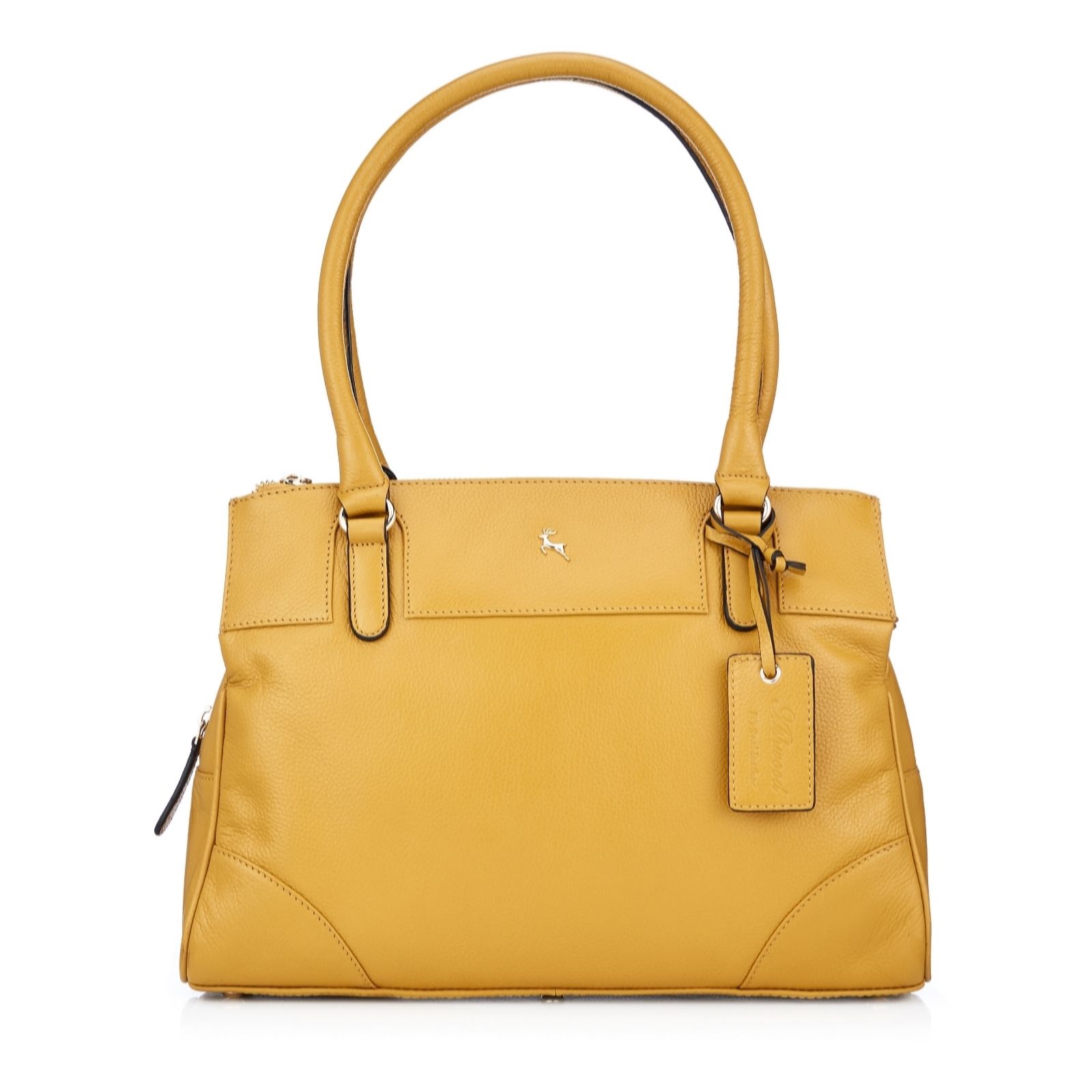 Outlet Ashwood Large Leather Triple Compartment Bag - QVC UK