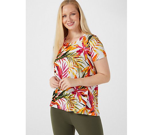 Kim & Co Printed Brazil Jersey Hi-Lo Relaxed Top