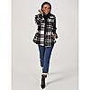Denim & Co. Sherpa Lined Check Aviator Style Jacket, 1 of 7