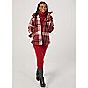 Denim & Co. Sherpa Lined Check Aviator Style Jacket, 3 of 7