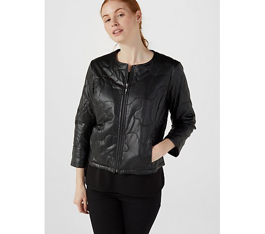 MarlaWynne Quilted Faux Leather Jacket