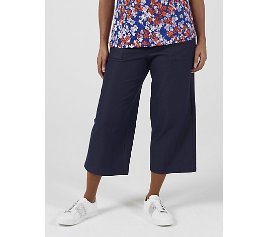 Kim & Co Deluxe Denim Cropped Trousers with Pockets
