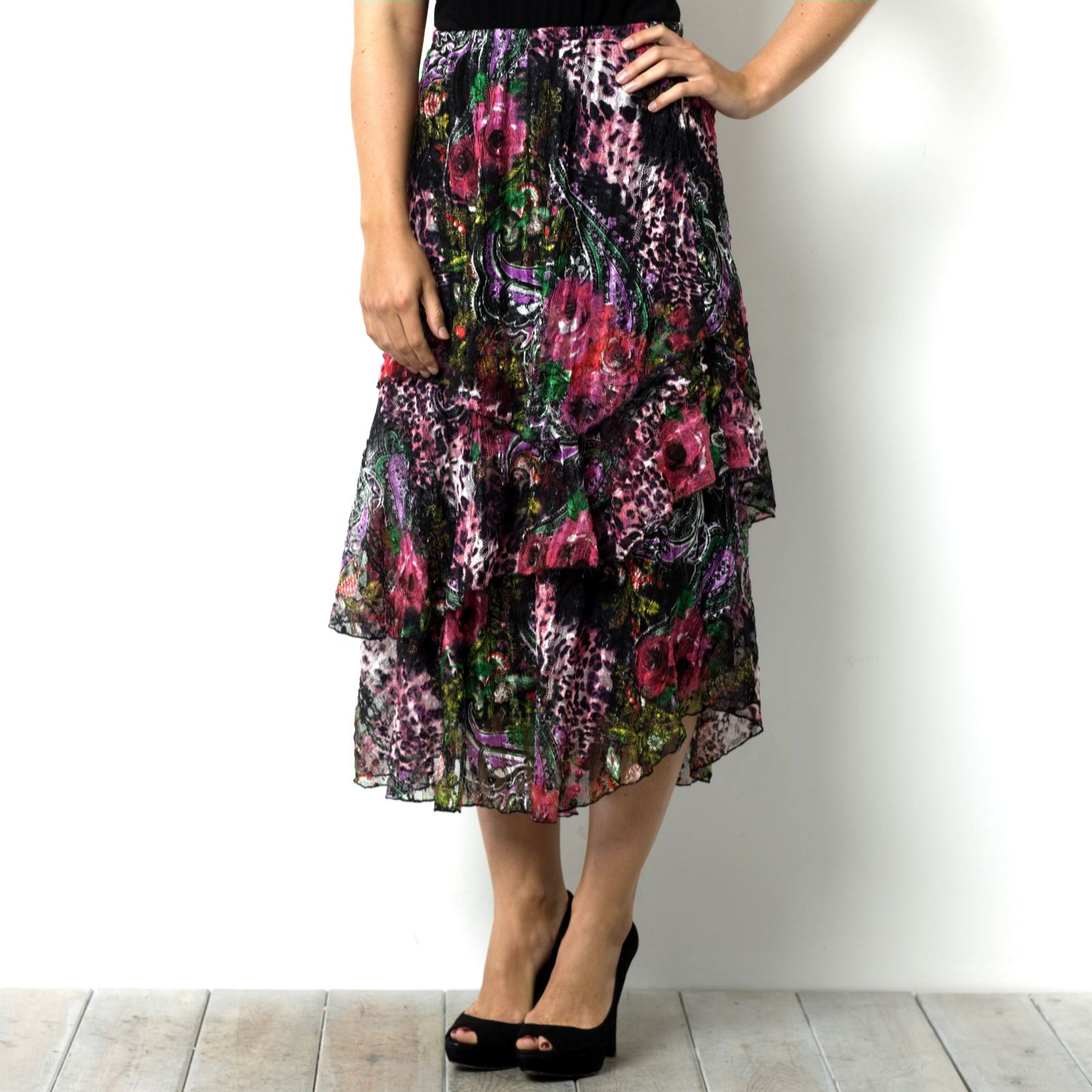 Bohemian sale skirts qvc