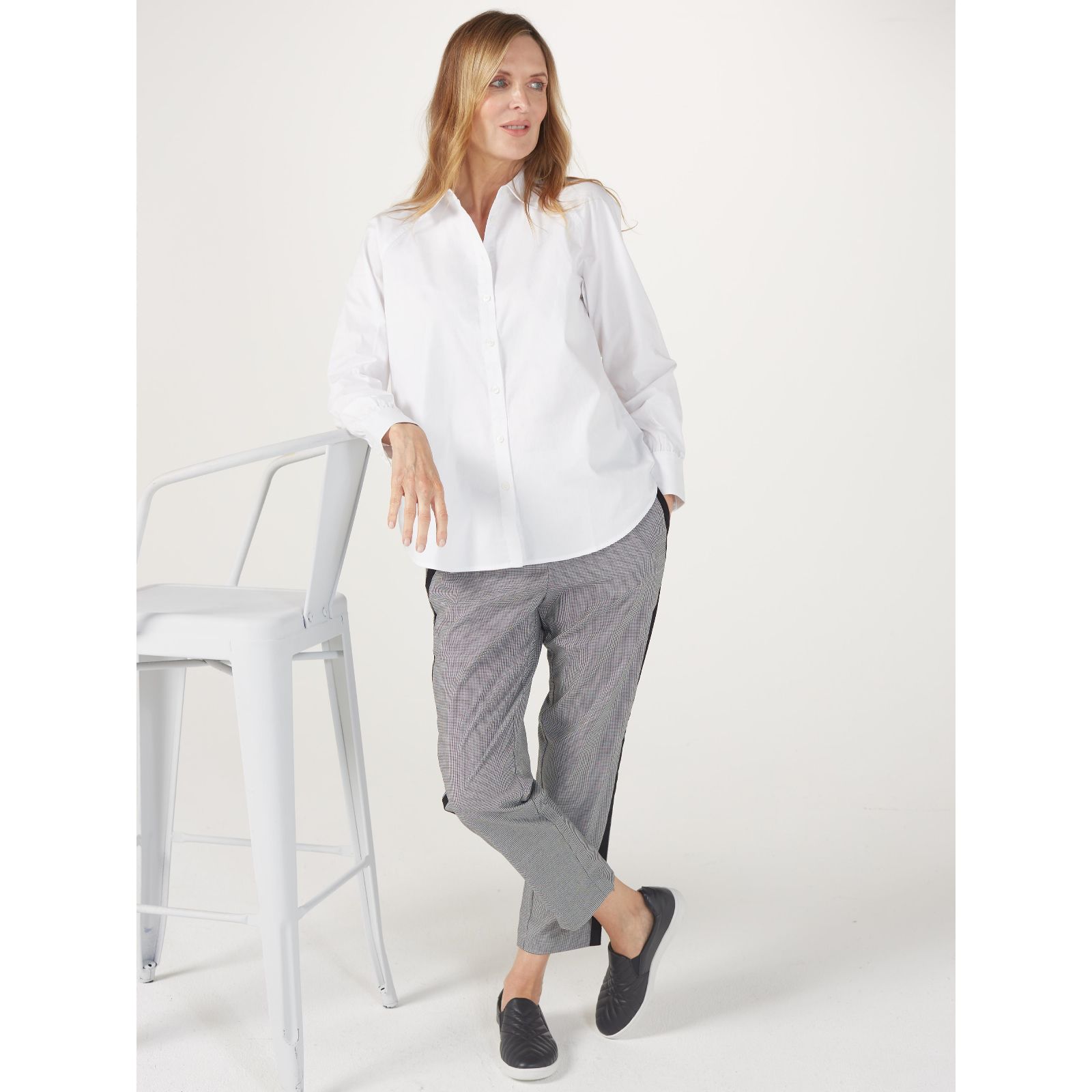 Ben De Lisi Dipped Hem White Shirt - Qvc Uk