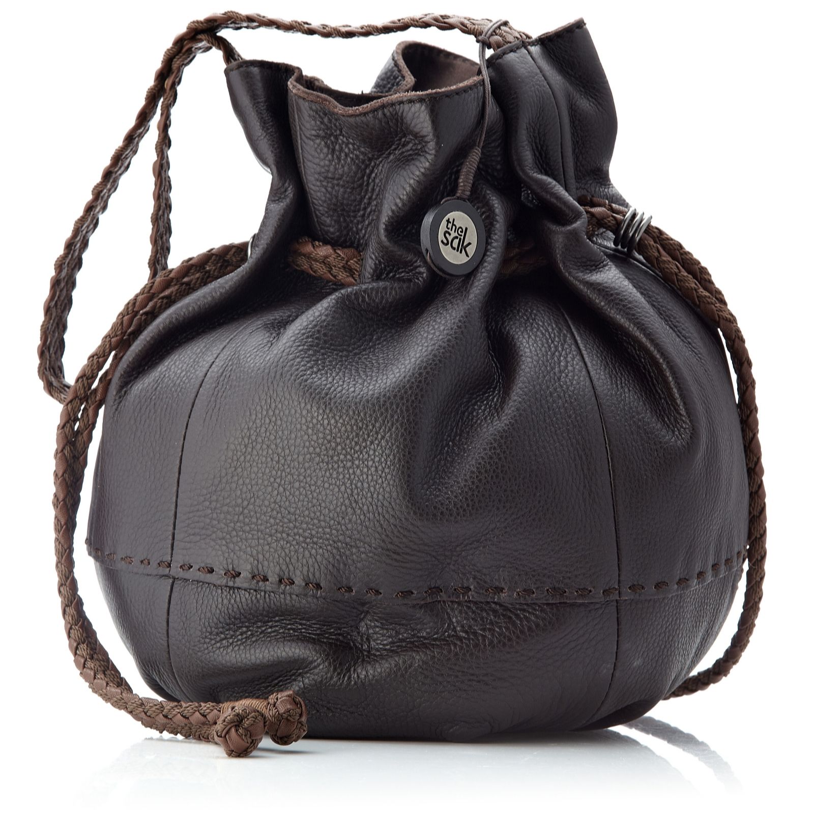 The Sak Indio Leather Drawstring Bag Qvc Uk