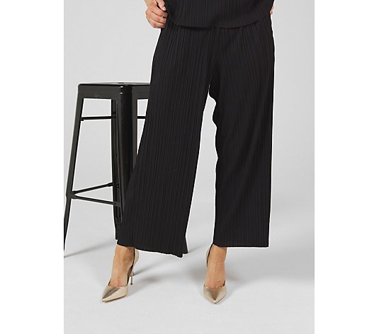 MarlaWynne Plisse Jersey Easy Cropped Pant