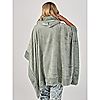 Cozee Home Faux Fur Trimmed Velvetsoft Poncho, 3 of 7