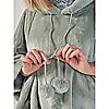 Cozee Home Faux Fur Trimmed Velvetsoft Poncho, 6 of 7