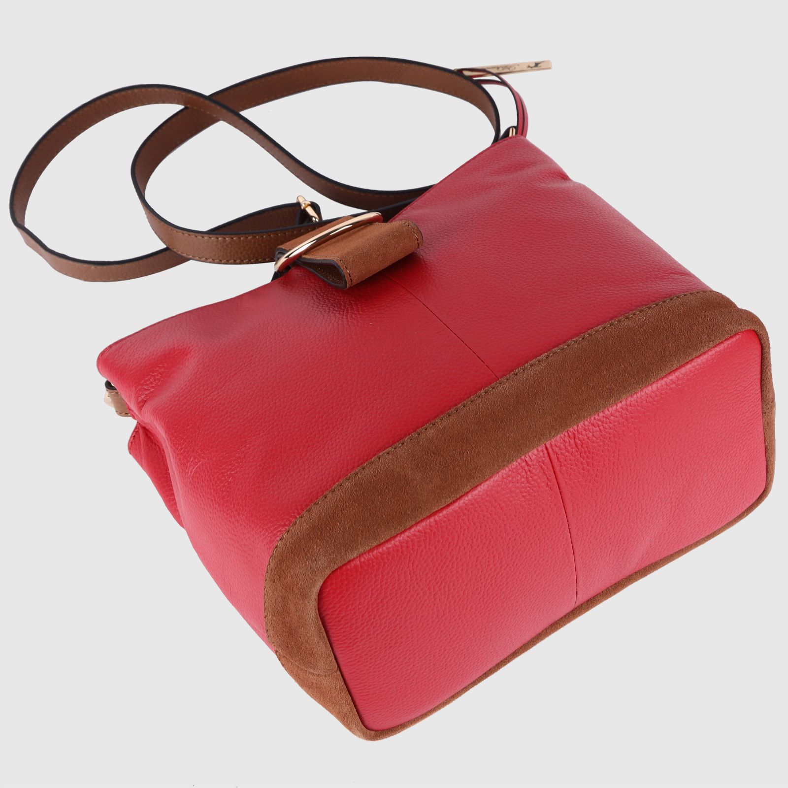 Ashwood Large Suede Tab Leather Crossbody Bag QVC UK