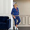 Ruth Langsford Jersey Zip Front Bomber With Stripe Trim