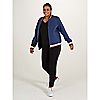 Ruth Langsford Jersey Zip Front Bomber With Stripe Trim, 1 of 7