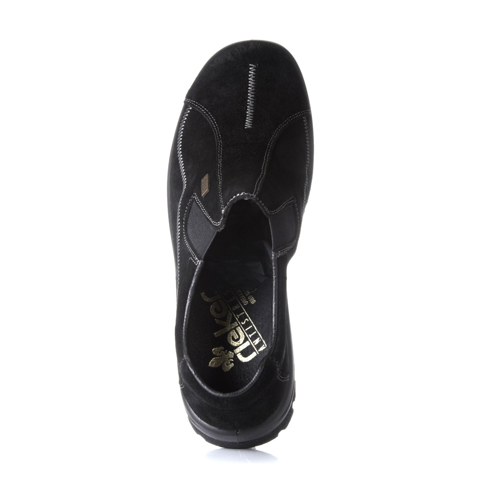 Rieker Leather Samtcalf Elastic Panel Casual Shoe - QVC UK