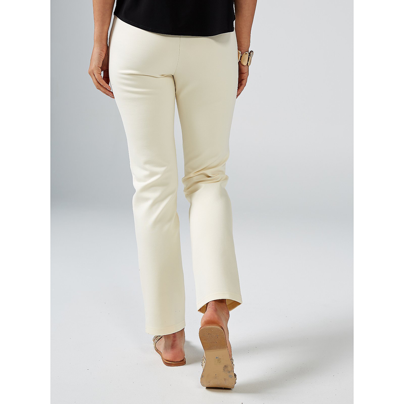 MarlaWynne FLATTERfit Premium Pant Camel Pull On Ankle Length Pants 