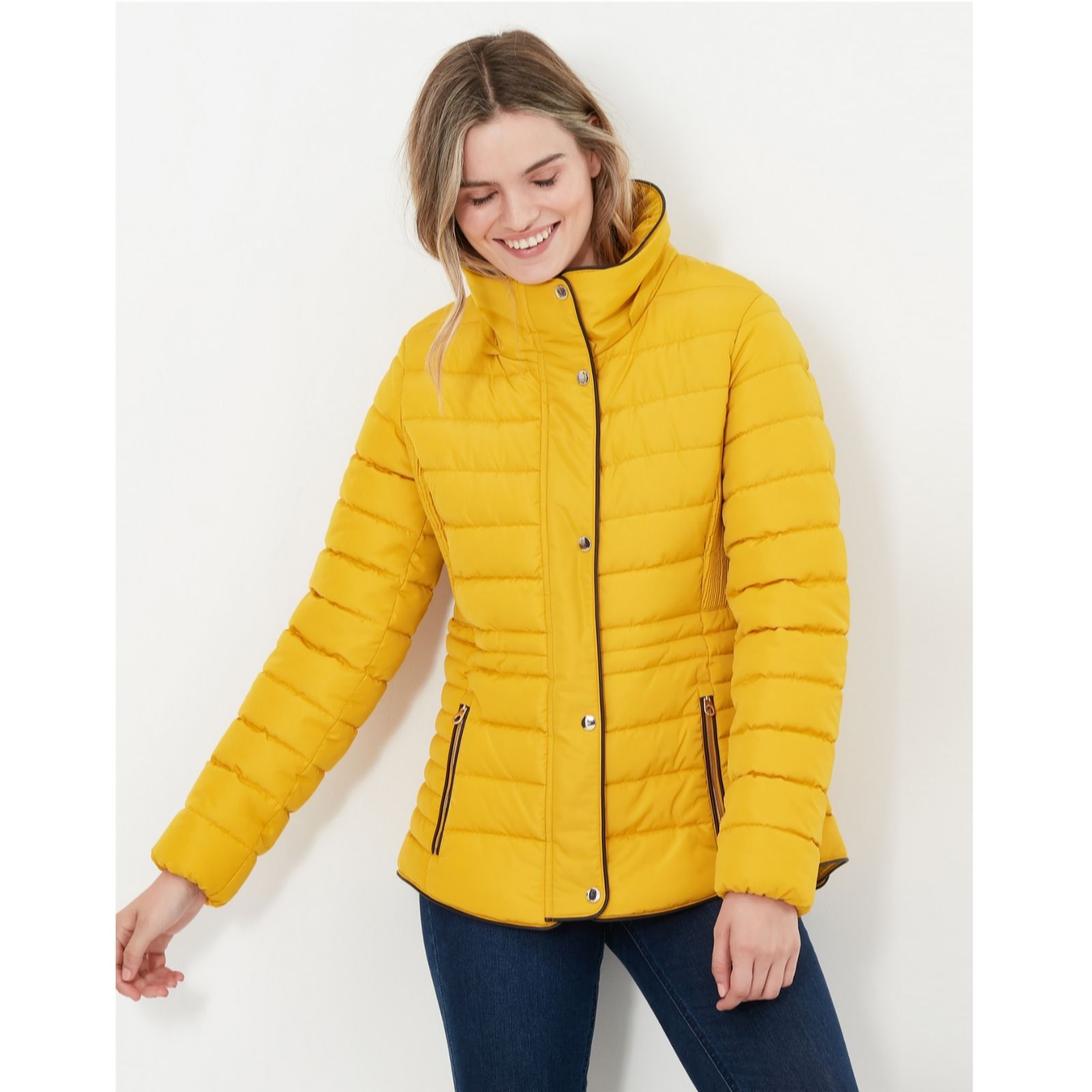 Joules Gosway Padded Coat with Faux Fur Trim QVC UK