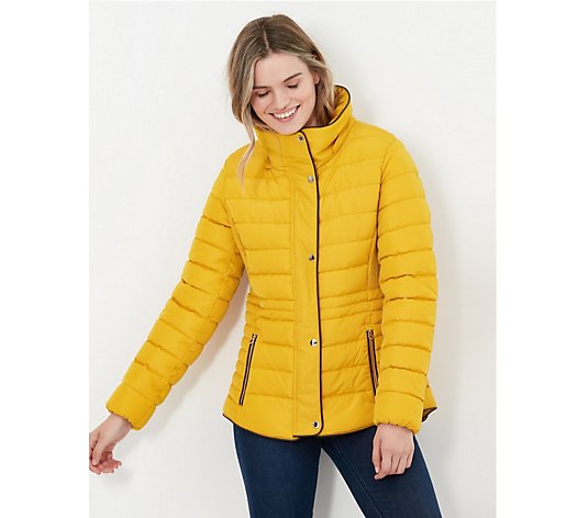 Joules Gosway Padded Coat with Faux Fur Trim