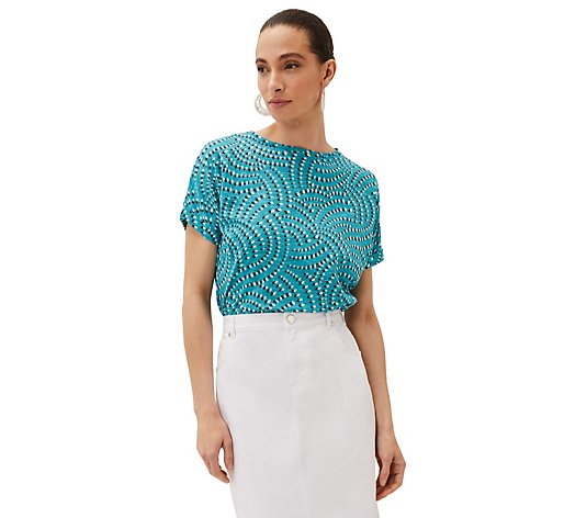 Phase Eight Grace Geo Tile Print Top