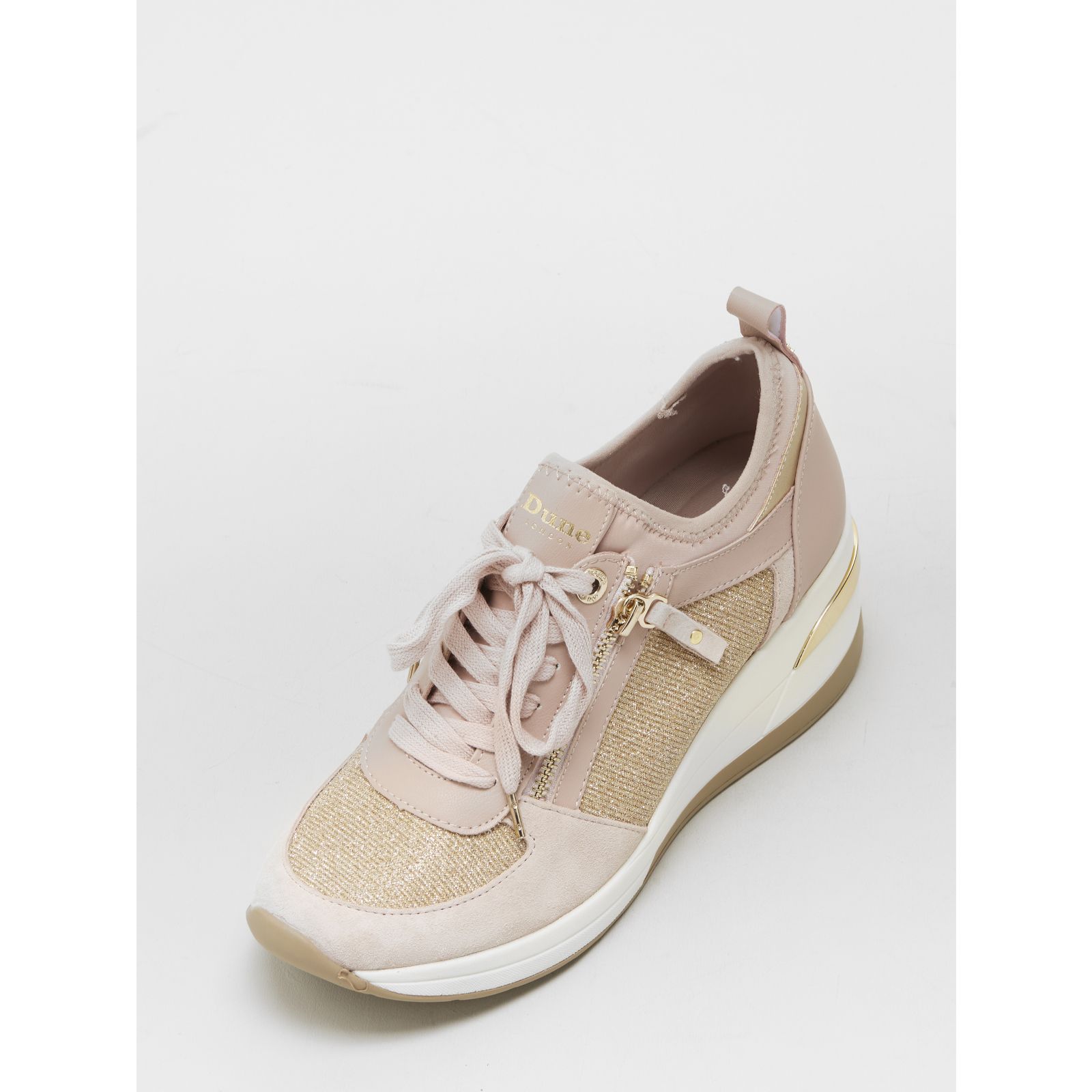 Dune London Eilin Lace Up Wedge Trainer - QVC UK