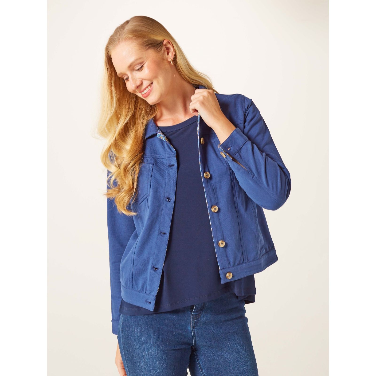 Out Of Office Printed Jean Jacket - QVC UK