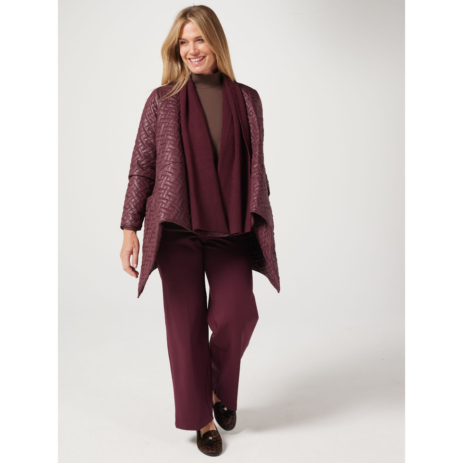 Wynne Collection Glazed Embroidered Jacket Sweater Knit - QVC UK