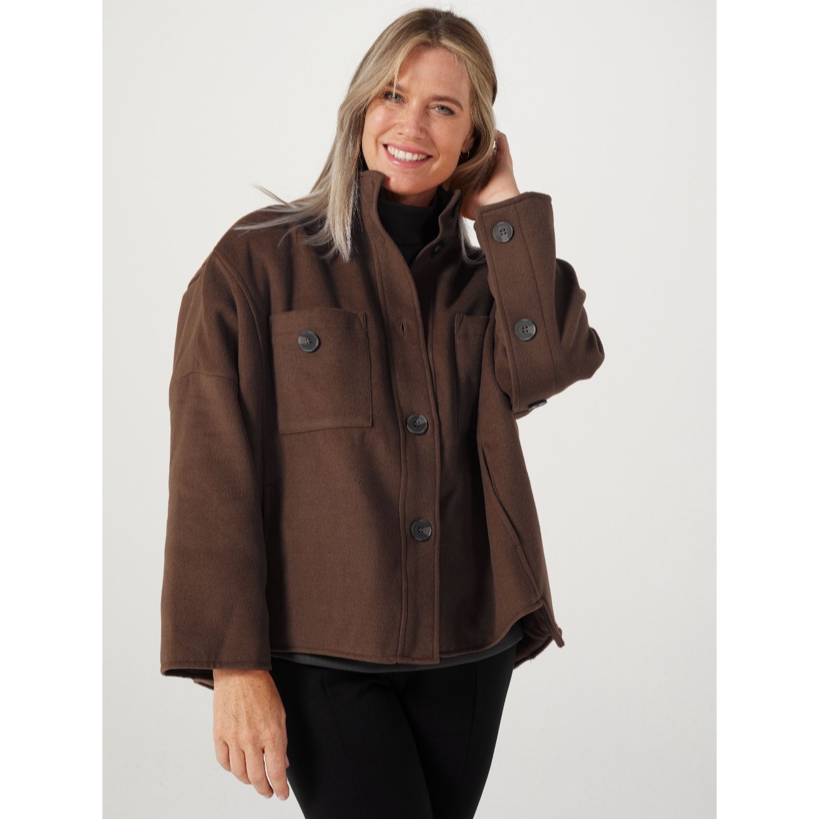 Wynne Collection Melton Unstructured Jacket - 198591