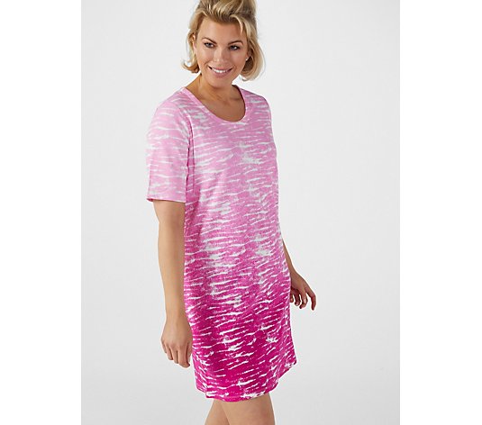 Denim & Co. Beach Ombre T-Shirt Beach Dress