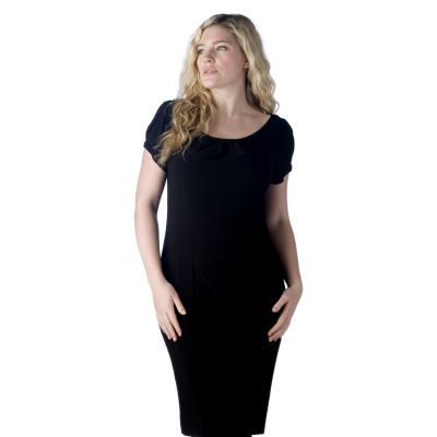 Tiana B Short Sleeve Jersey Dress with Tuck Detail QVC UK