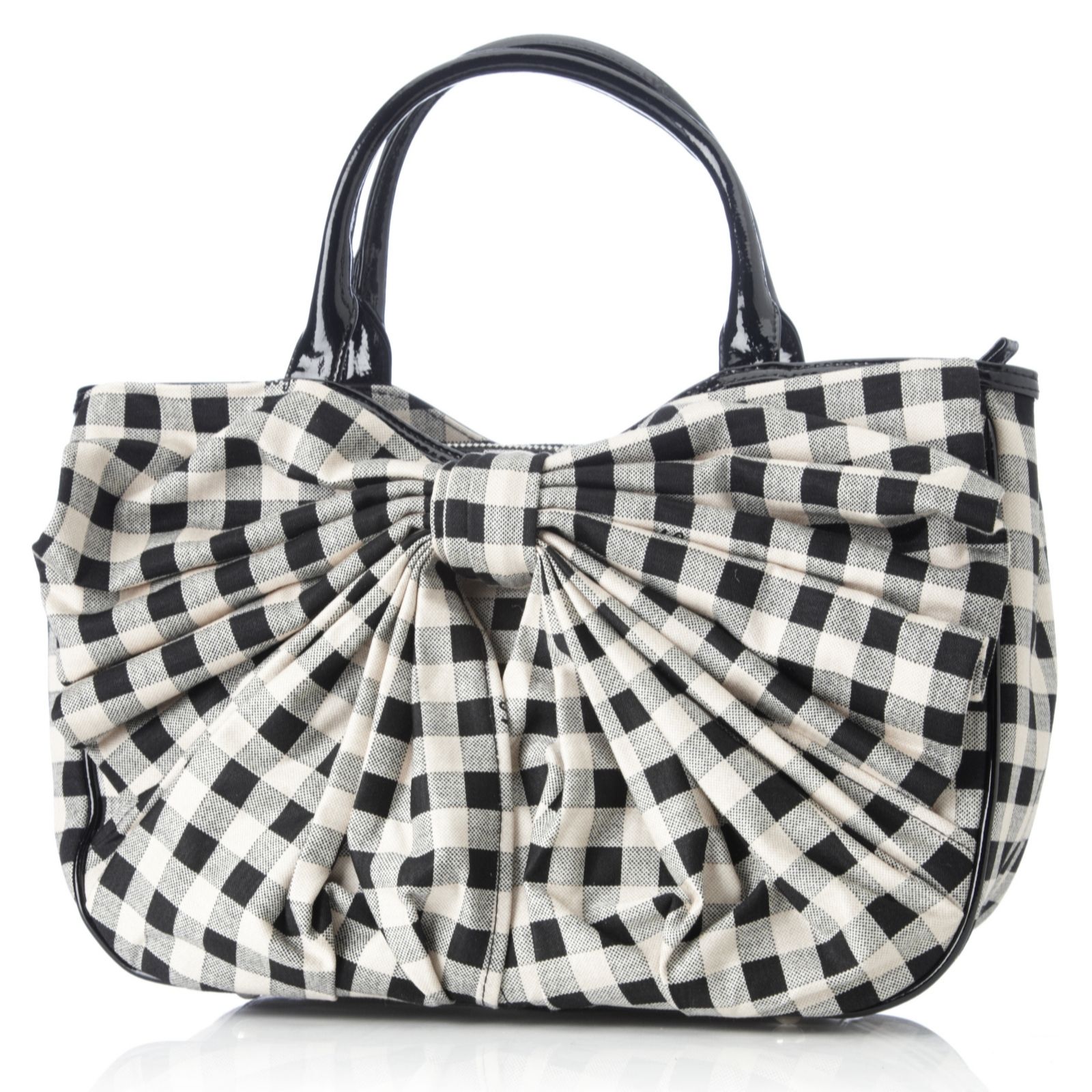 Lulu Guinness Gingham Small Bow Wanda Bag QVC UK