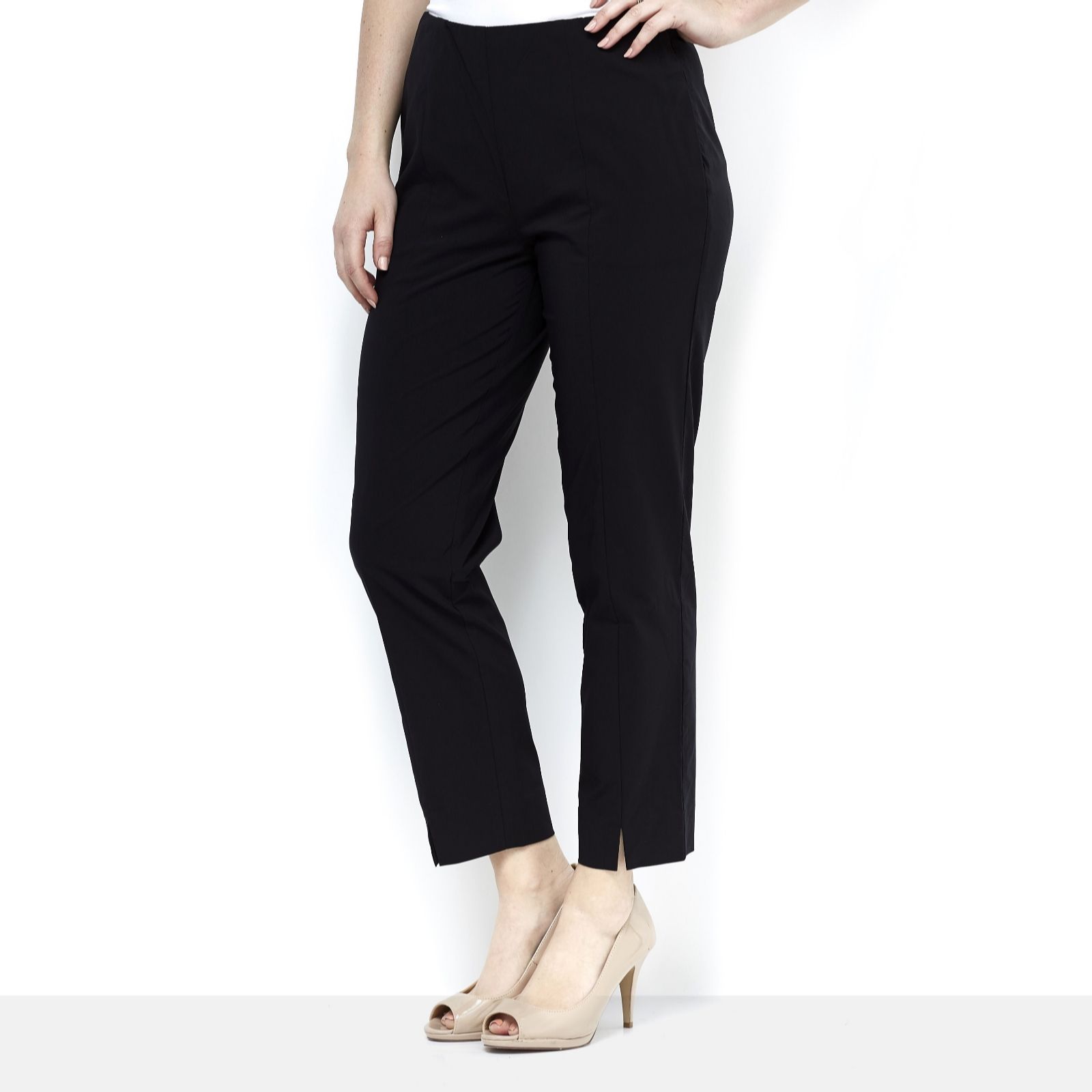 Outlet MarlaWynne Bengaline Front Seam Detail Trousers - QVC UK