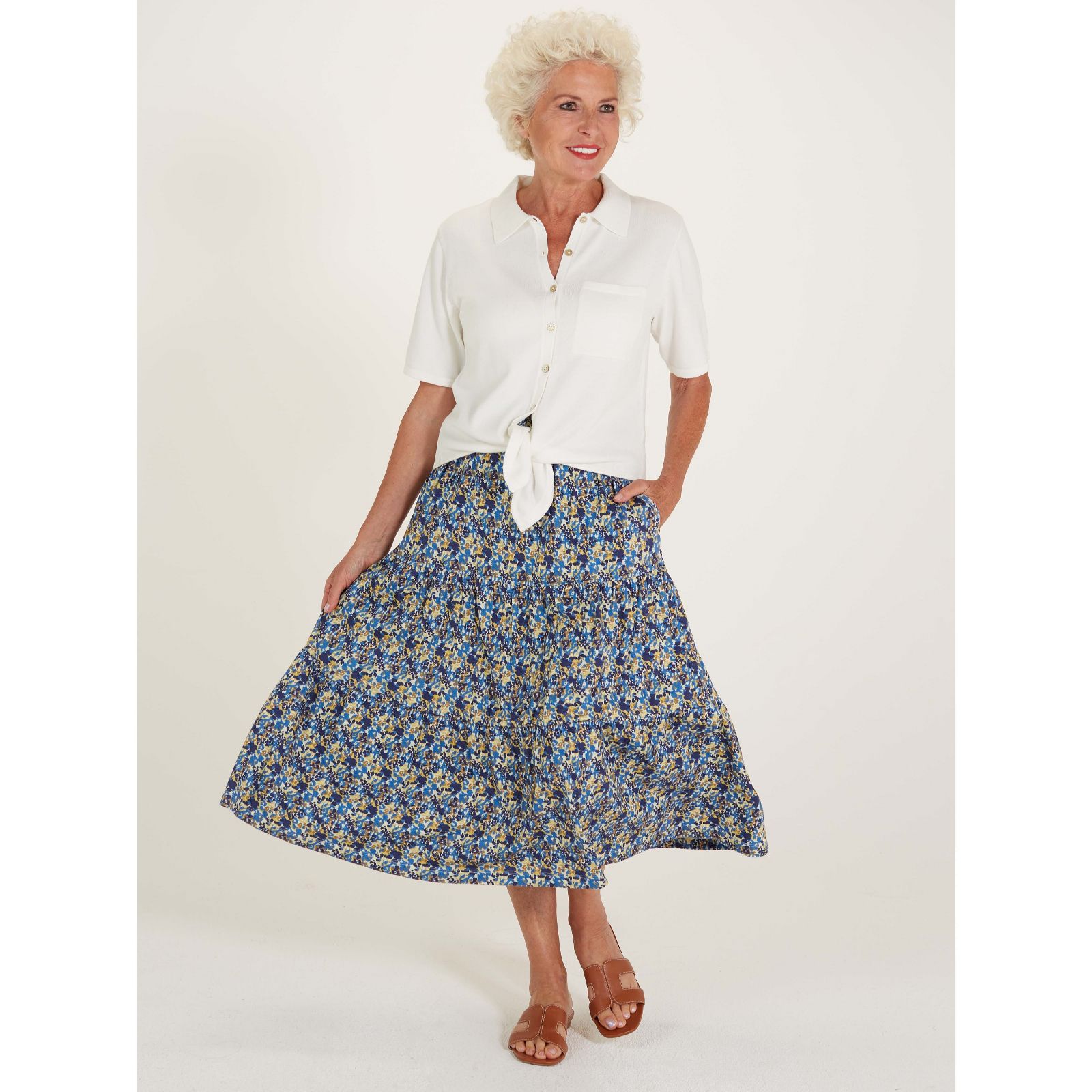 Ruffle mini outlet skirt qvc