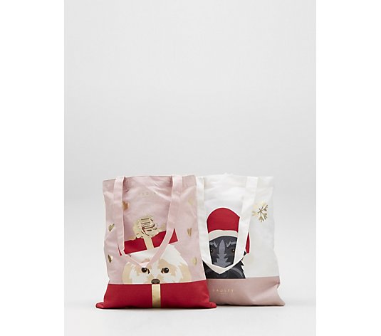 Radley London Christmas Friends Canvas Totes 2 Pack