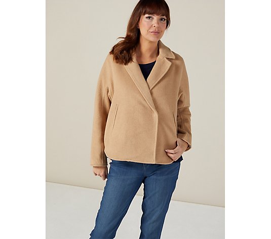 WynneLayers Melton Coat with Seaming