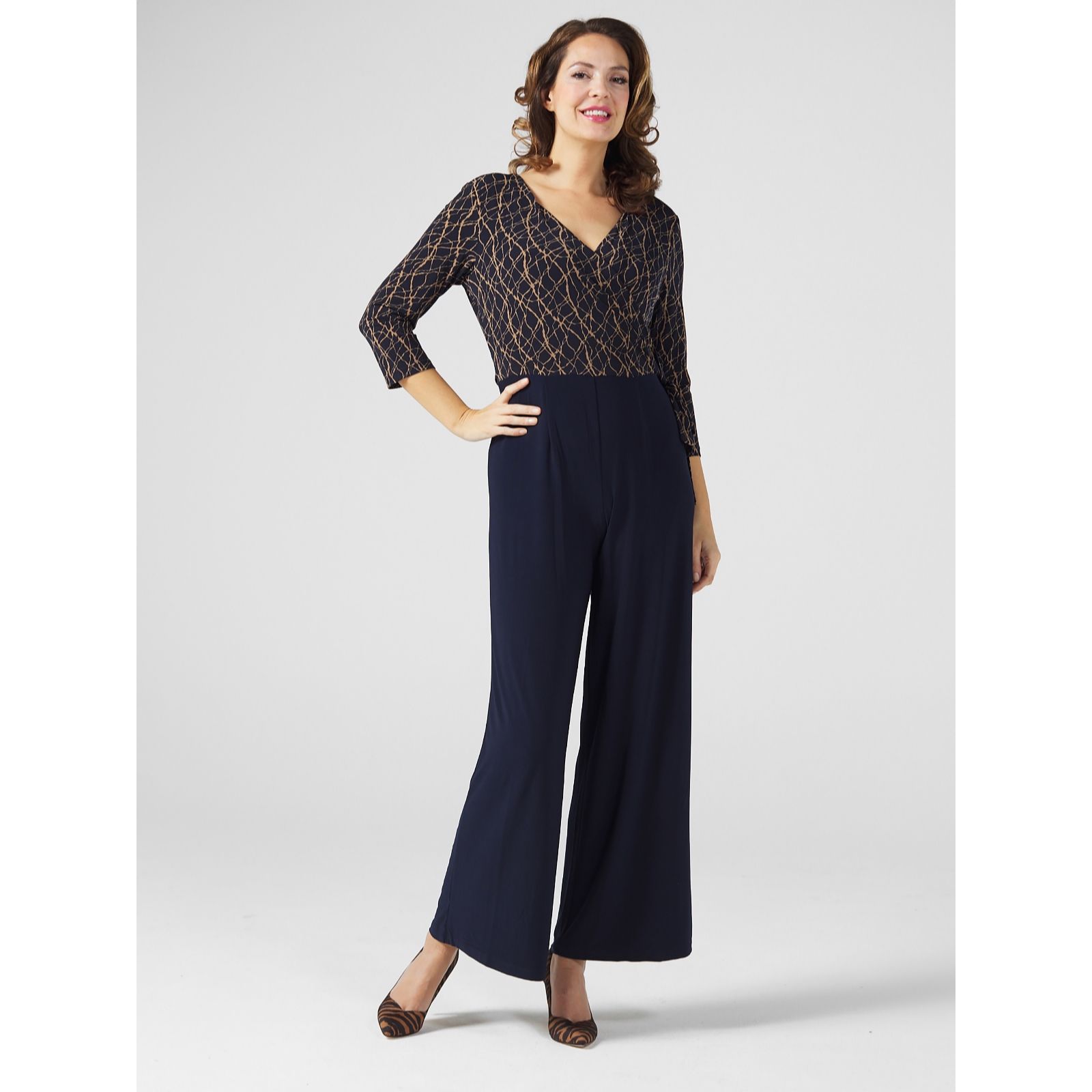 palazzo jumpsuit with sleeves