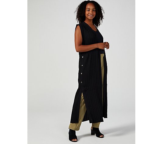 MarlaWynne Button Detail Pleated Duster