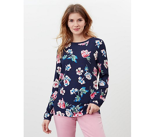 Joules Keegan Crepe Shell Top with Rib Details