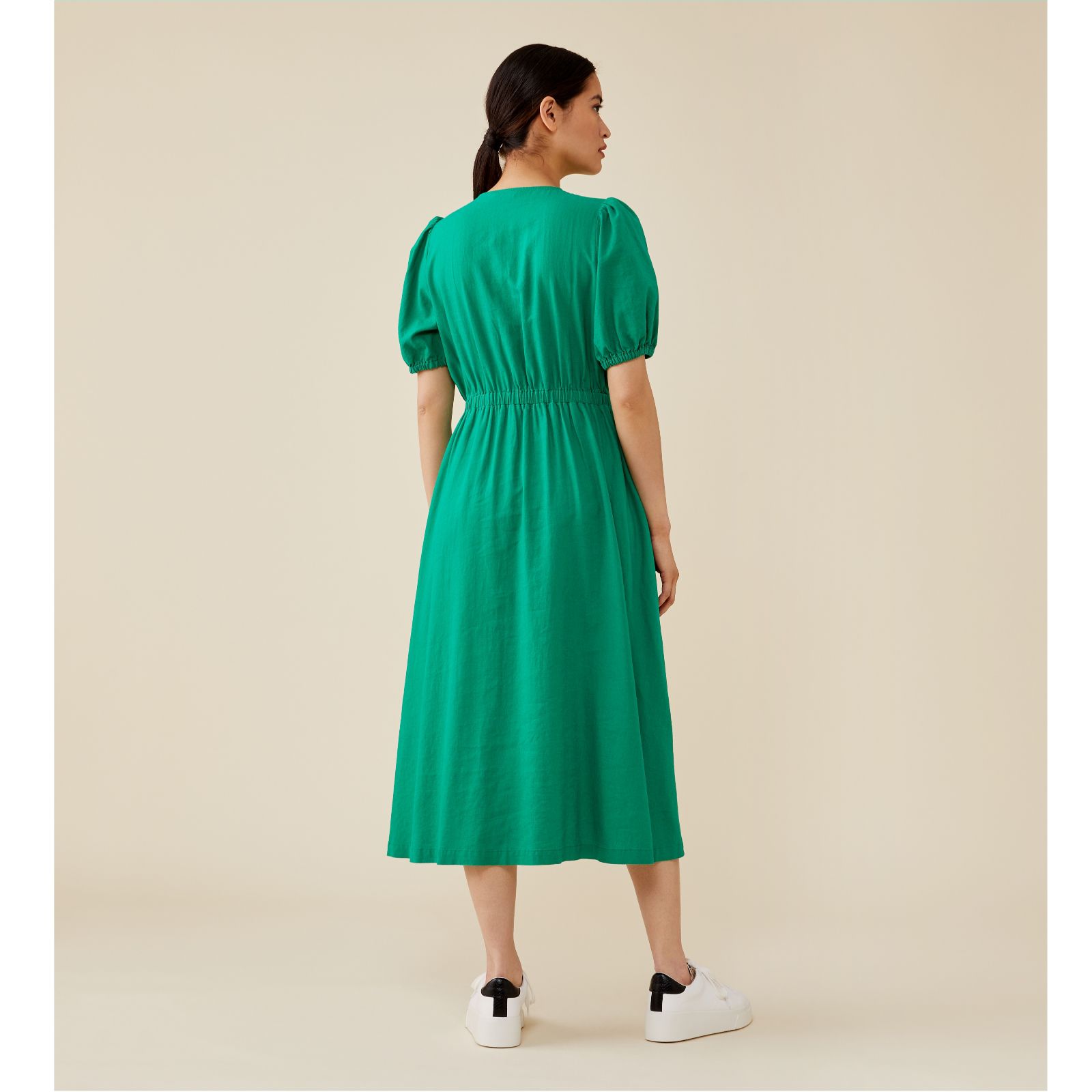Outlet Finery Mari Linen Mix Midi Dress - QVC UK