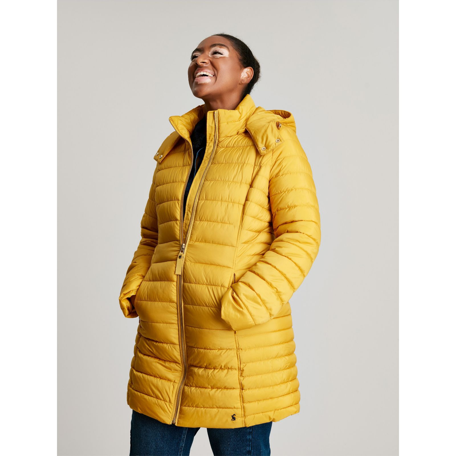 Buy Joules Pembury Showerproof Long Padded Coat With Hood from the Joules  online shop