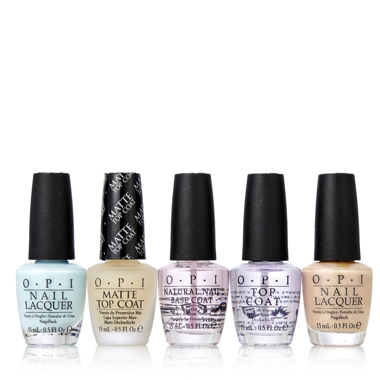 OPI 5 Piece Matte & Shine Nail Collection QVC UK