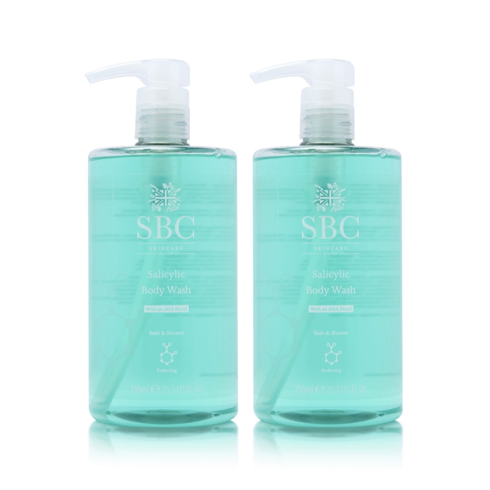 SBC Salicylic Body Wash 750ml Duo