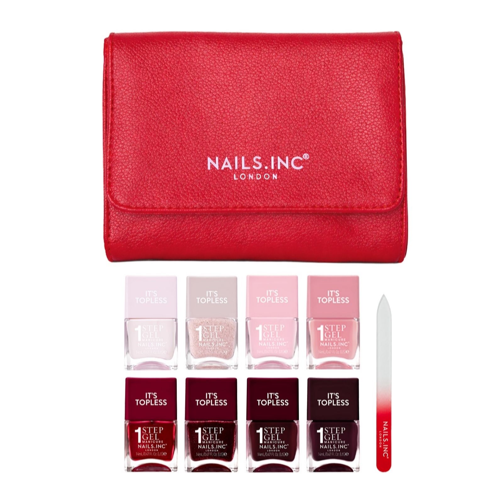 Nails Inc It's Topless 9 Piece Wardrobe with Bag