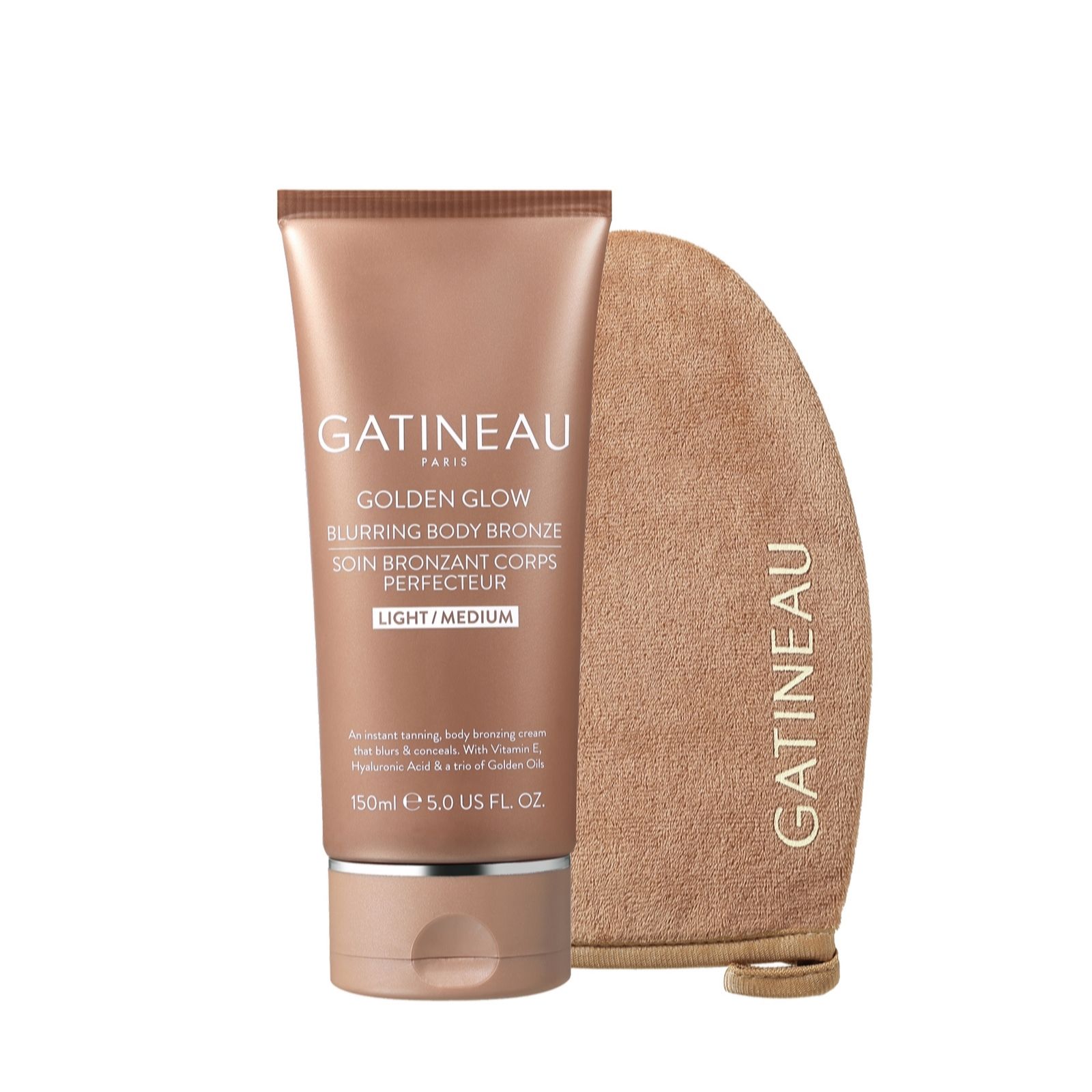 Gatineau's Golden Glow Blurring Body Bronze and Luxury Mitt