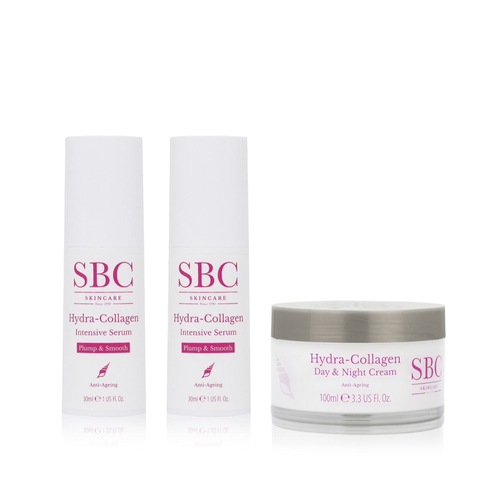 SBC Hydra-Collagen Intensive Serum, Day & Night Cream Trio
