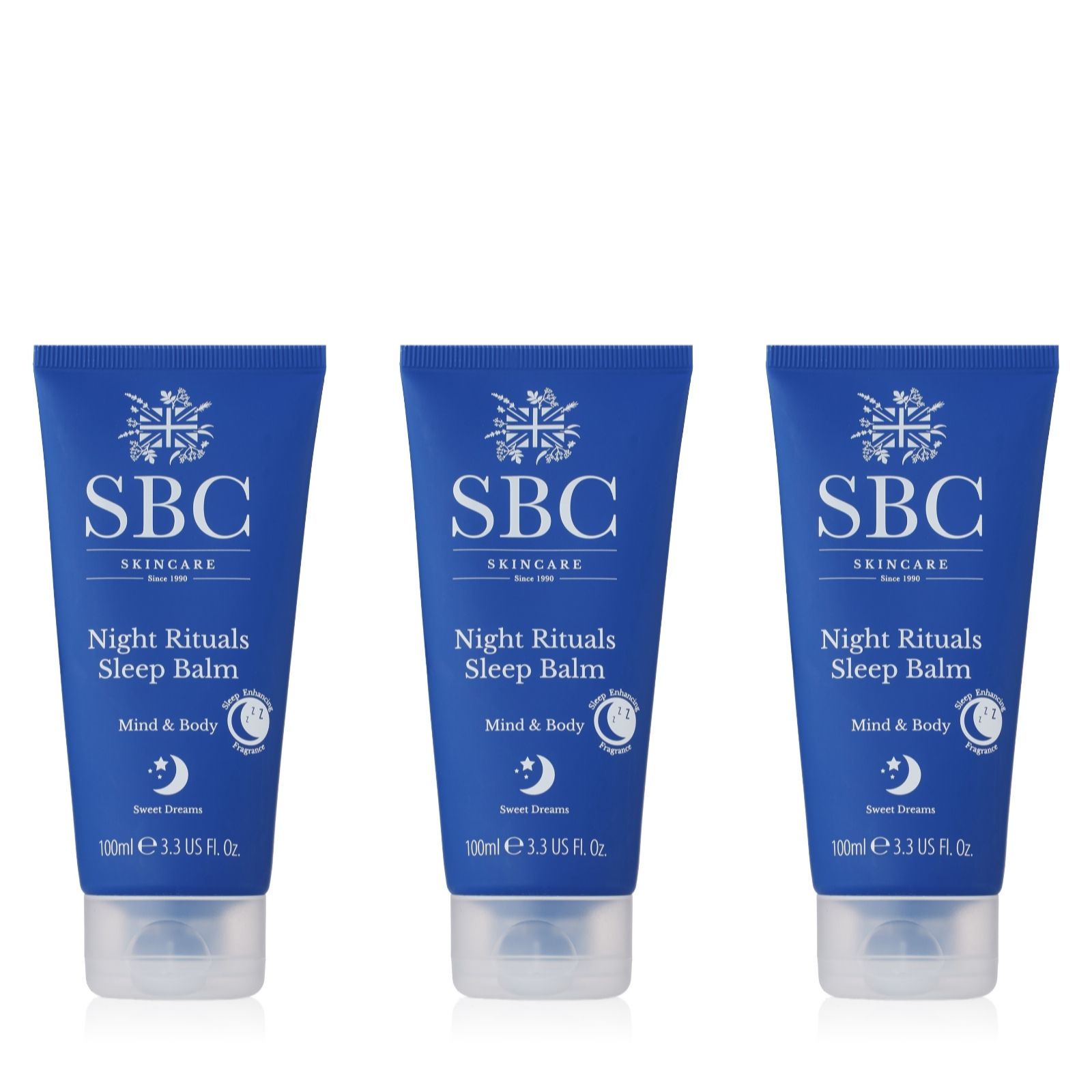 SBC Night Rituals Sleep Balm 100ml Trio