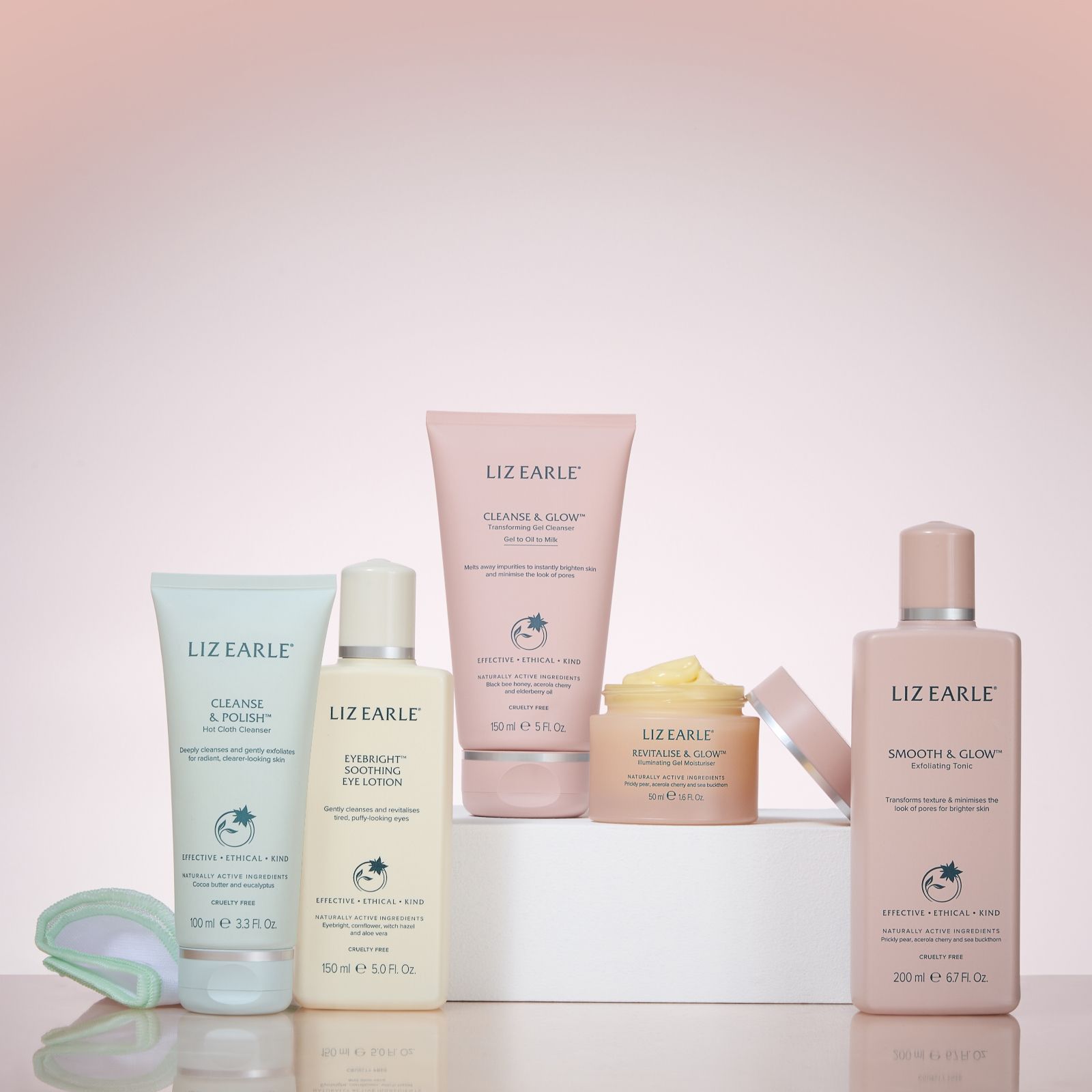 Liz Earle Revitalise & Glow Skincare 5 Piece Collection - QVC UK