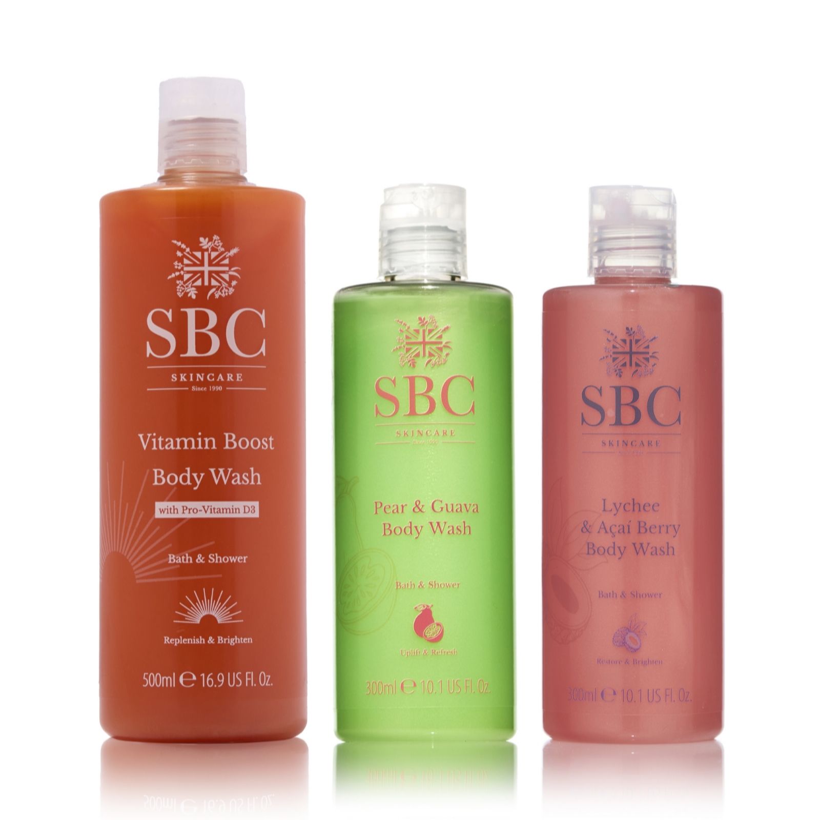 SBC Energising Summer Body Wash Trio
