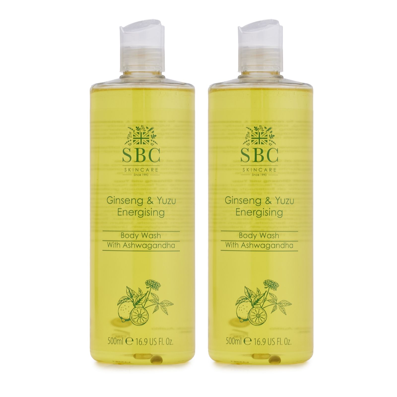SBC Ginseng & Yuzu (with Holy Basil) Body Wash 500ml Duo